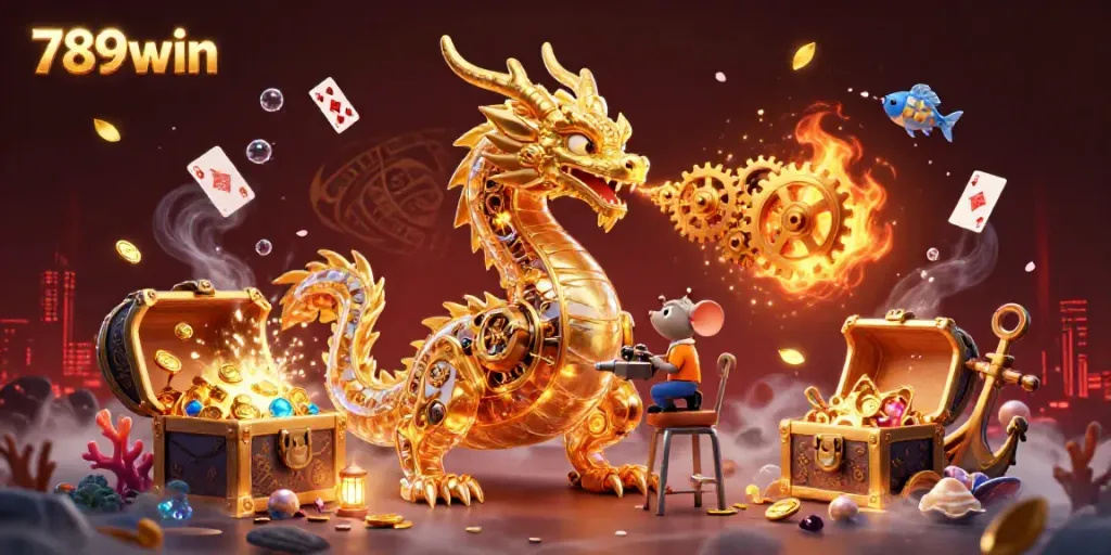 Experience the dynamic gaming action of 789win as the golden dragon unleashes treasure and thrills!