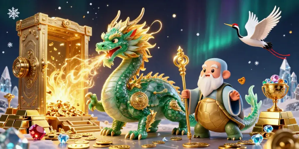 Engage with sp8beta's gaming magic featuring dynamic characters and rich casino elements like gold bars and gems.