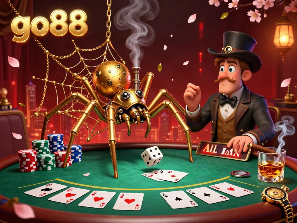 Engage with go88's thrilling online gaming atmosphere, featuring steampunk elements and poker excitement.