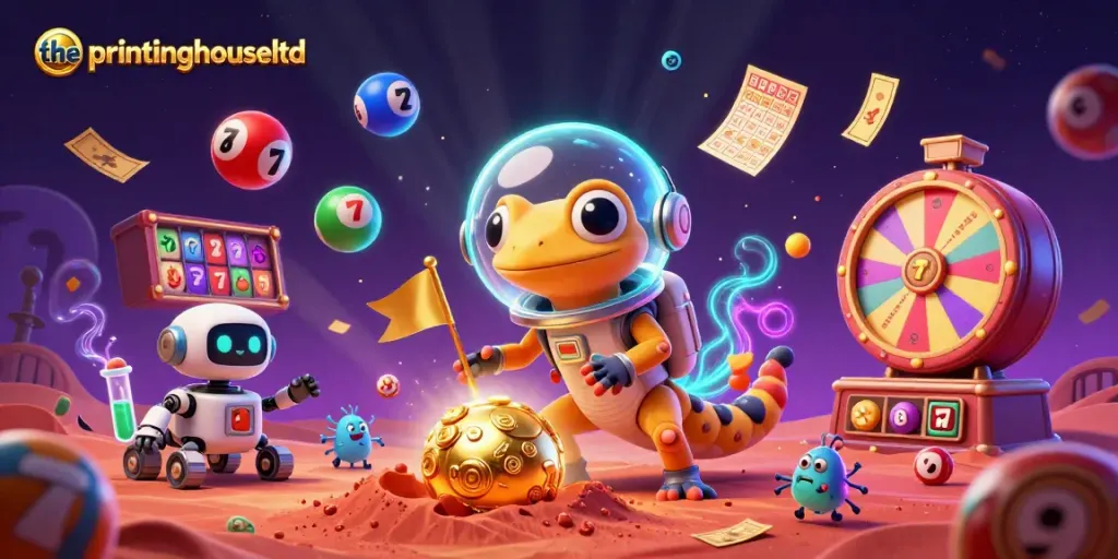 Experience thrilling gameplay at theprintinghouseltd casino with vibrant slot reels and dynamic lottery action.