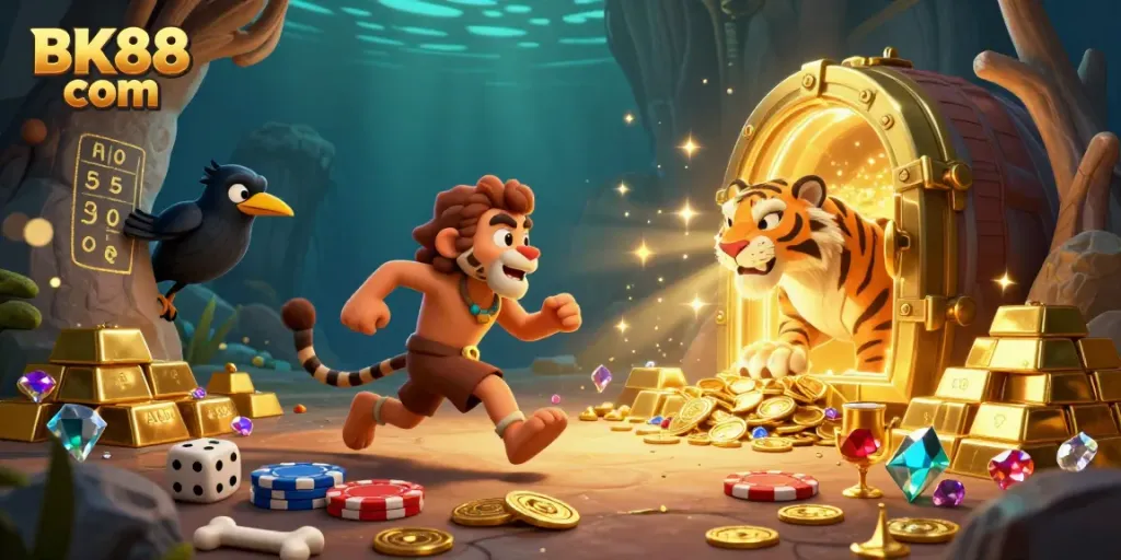 Engage in thrilling gameplay at BK88 com with dynamic casino characters and sparkling treasures.
