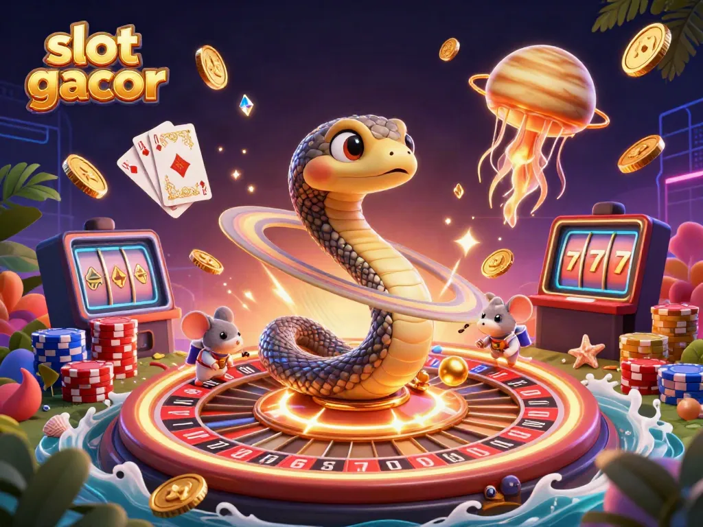 Experience thrilling action in the vibrant slot gacor universe with astronaut mice betting on Saturn's rings.