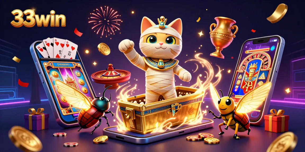 Play exciting slot games at 33win while experiencing immersive casino thrills in a vibrant setting.